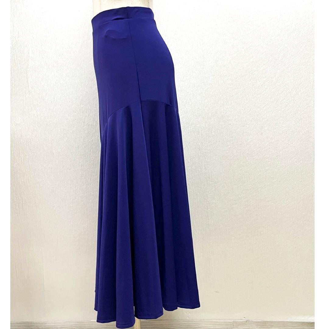 新品 社交ダンス セットアップ 紫無地 黒レース