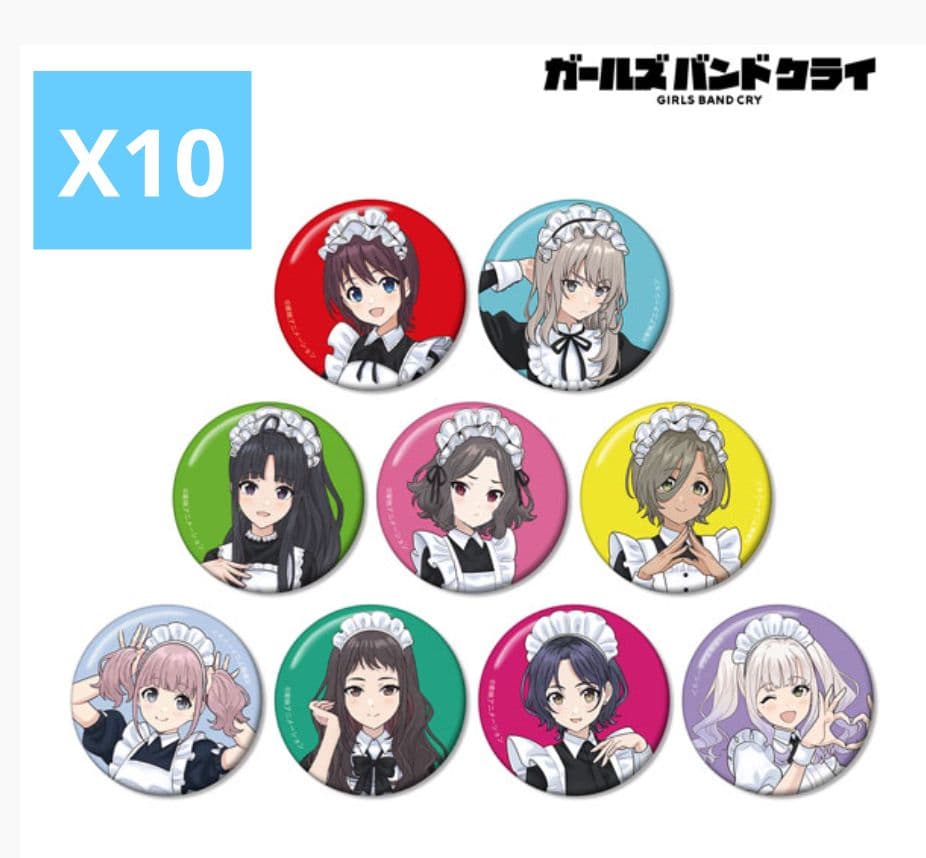 ガールズバンドクライ 描き下ろし メイド風ver. トレーディング缶バッジ