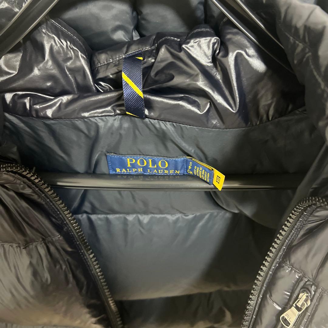 ポロ フード付きダウンジャケット ネイビー