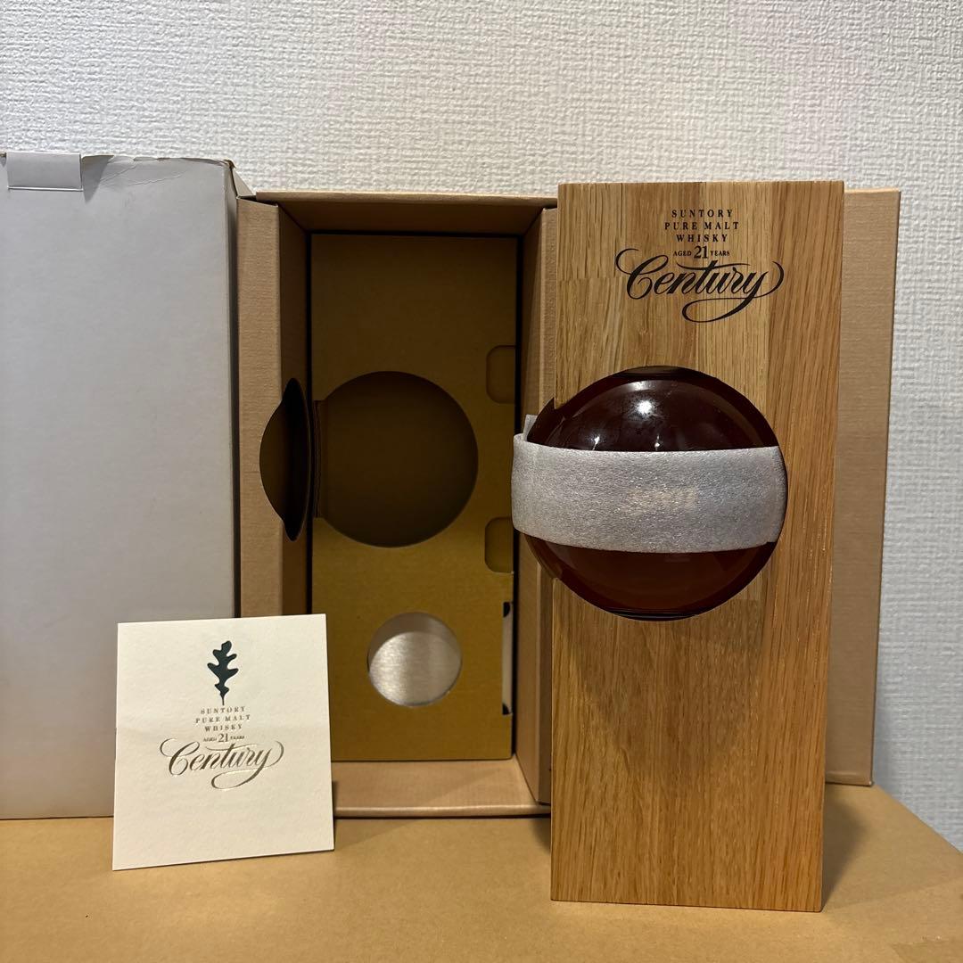 サントリーピュアモルトウイスキー　21年　センチュリー　2001年　土台　箱付き