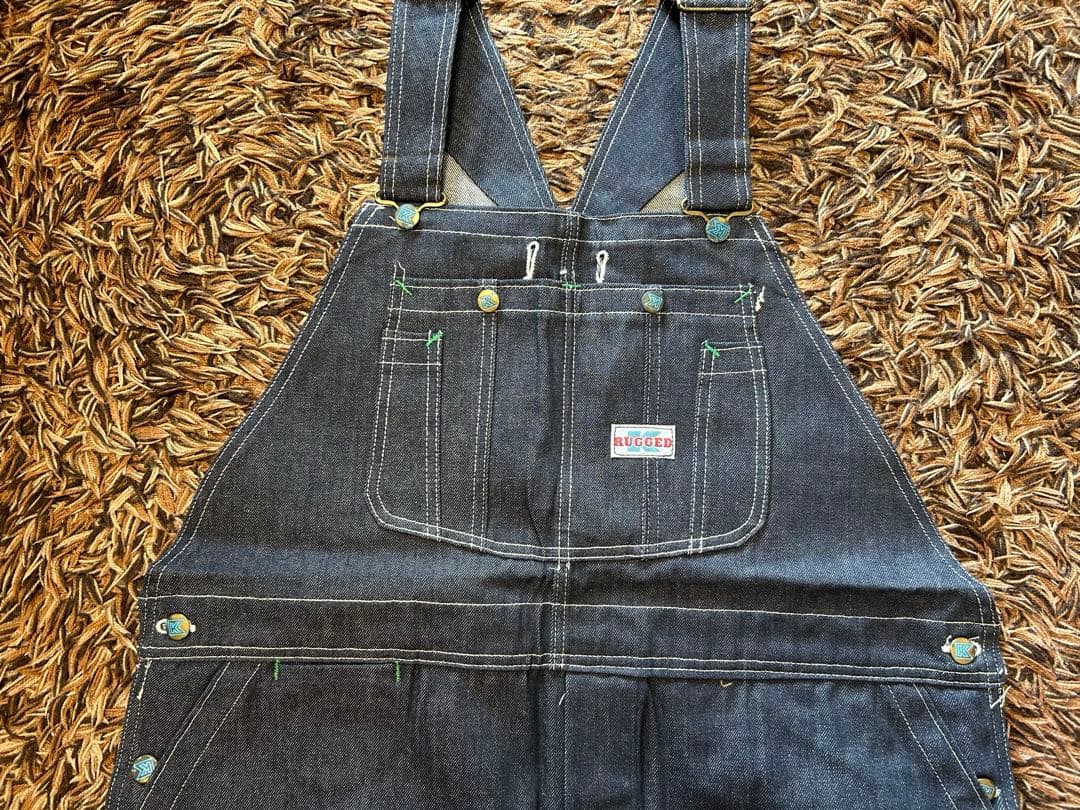 オーバーオール60s-70sデッドストック RUGGED K 42×32