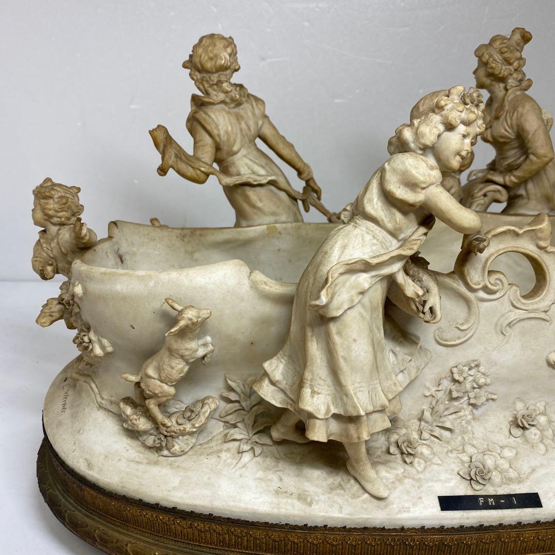 専用　C.Werner在銘　特大磁器人形　金具台付　タカト　東さ7-1012④