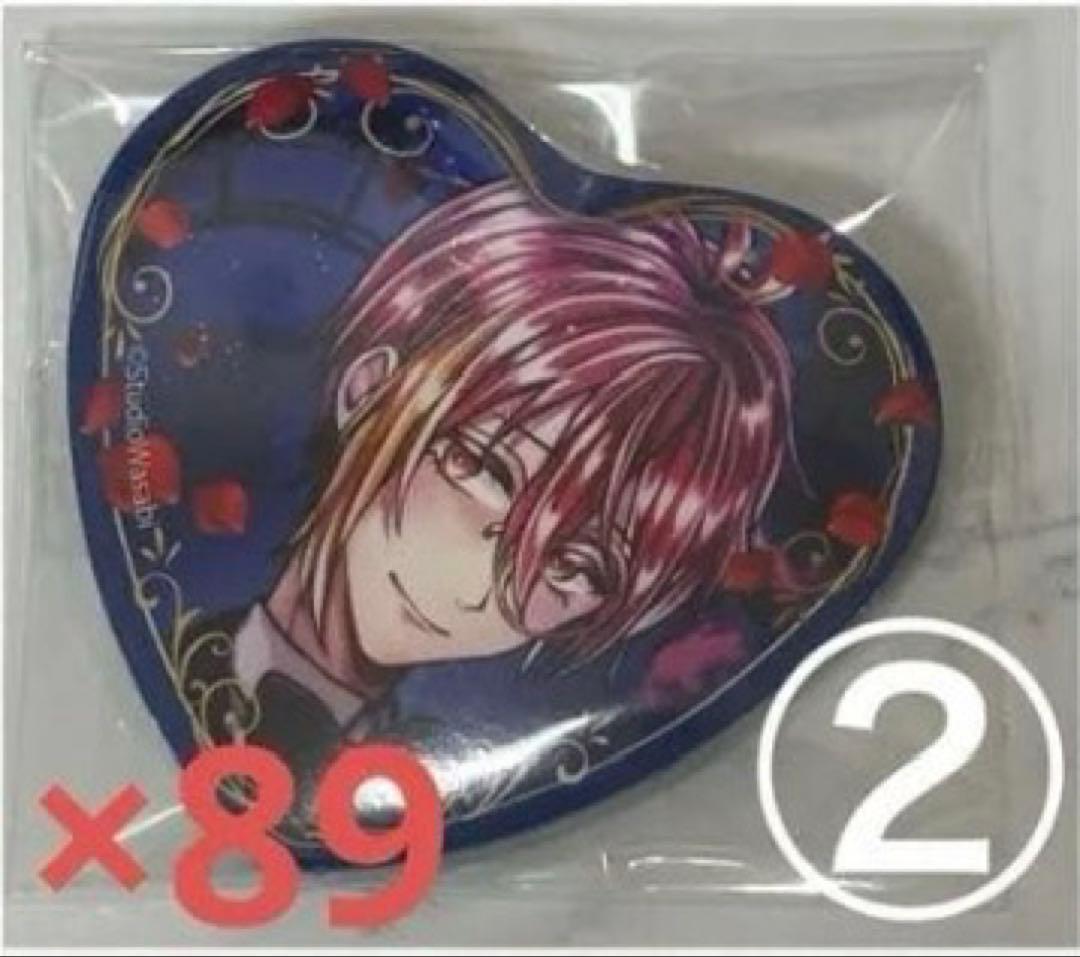 あくねこ フェネス バレンタイン ハート缶バッジ