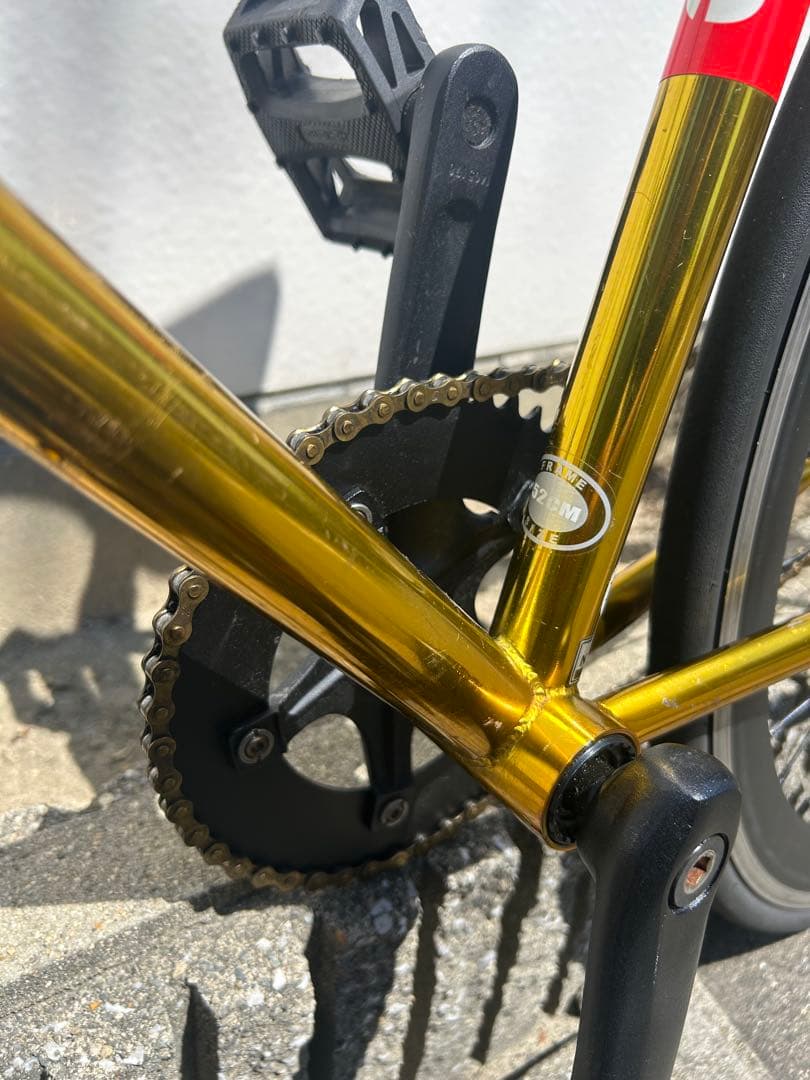 ゴールド シングルスピード ピストバイク　オリジナルカスタム