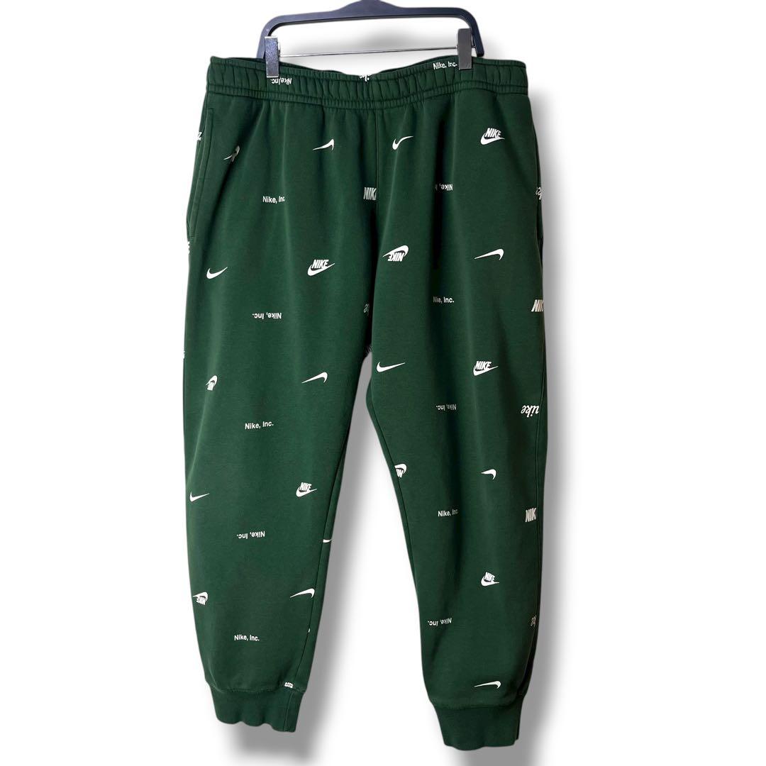 NIKE ナイキ スウェットセットアップ 上下セット スウッシュロゴ総柄 XL