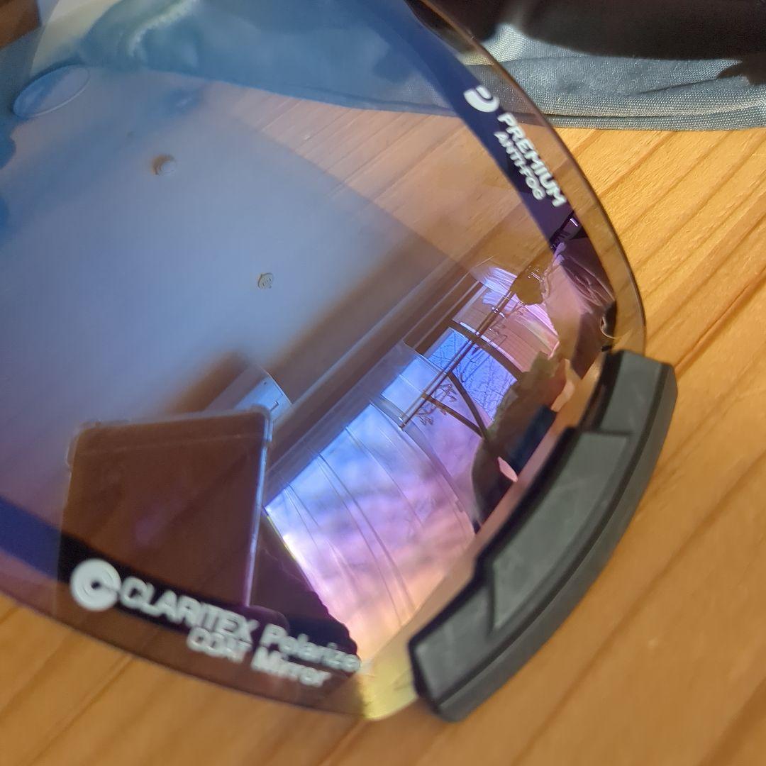 SWANS スキーゴーグル 青/黒 収納袋付き