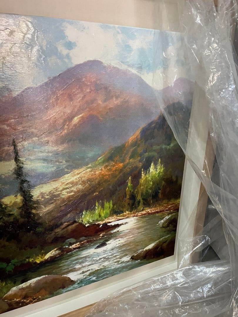 風景画 油絵 油彩 額装 絵画 油彩画 NOOD サインあり