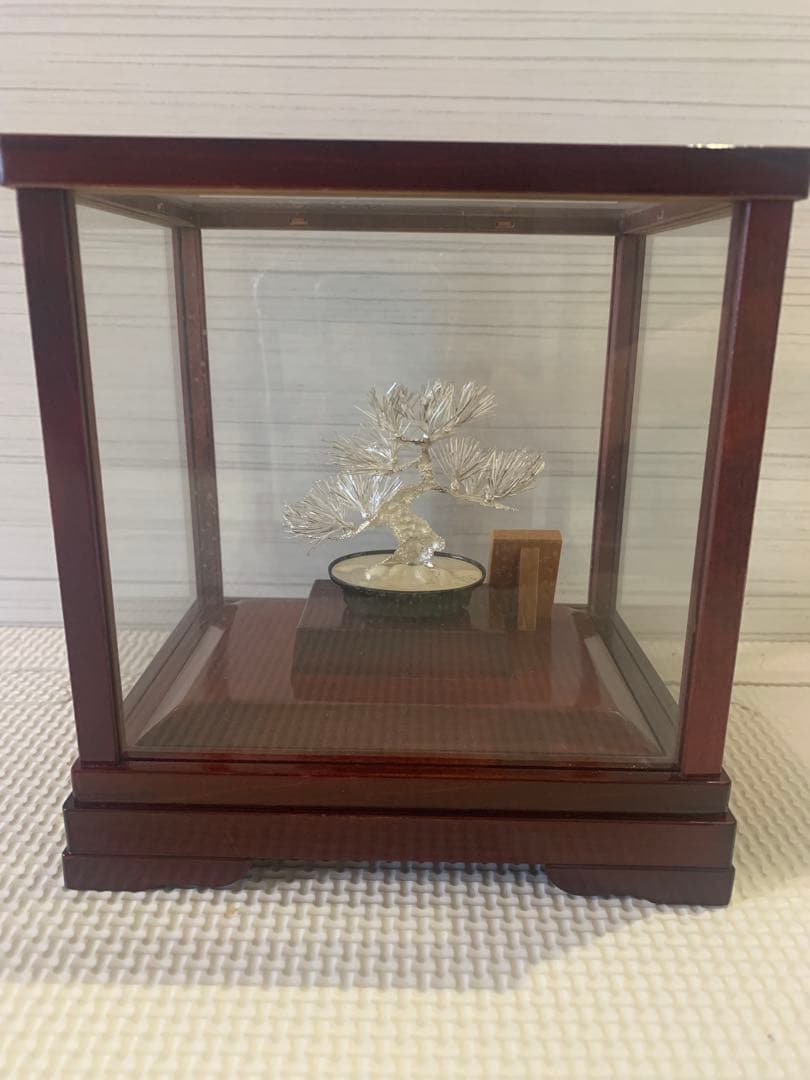 光則作　純銀製　松