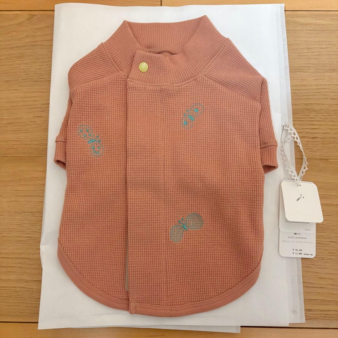 ミナペルホネン　choucho dog wear 犬　服　ワッフル　ピンク　S