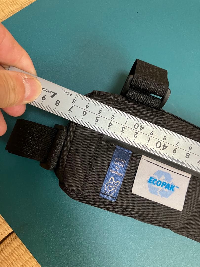 ハンドメイドフレームバッグ　ECO-PAK ブラック　46.5cm