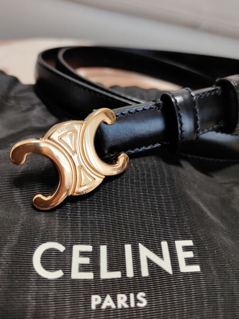 ◆なゆ◆CELINE セリーヌ スモール トリオンフ ベルト 80