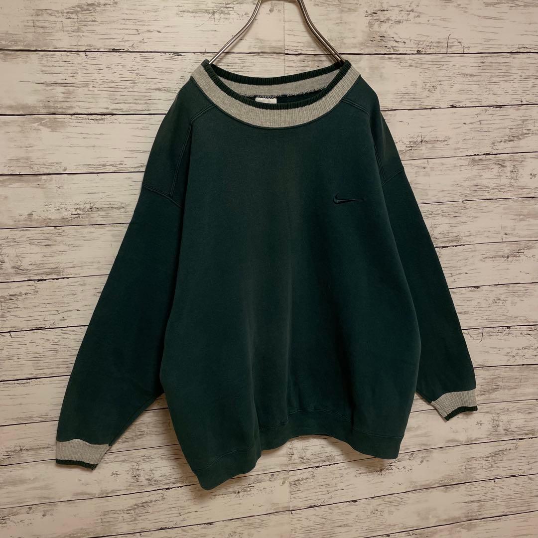 1019【入手困難】ナイキ♤刺繍ロゴ　90s 銀タグ　スウェット　ヴィンテージ