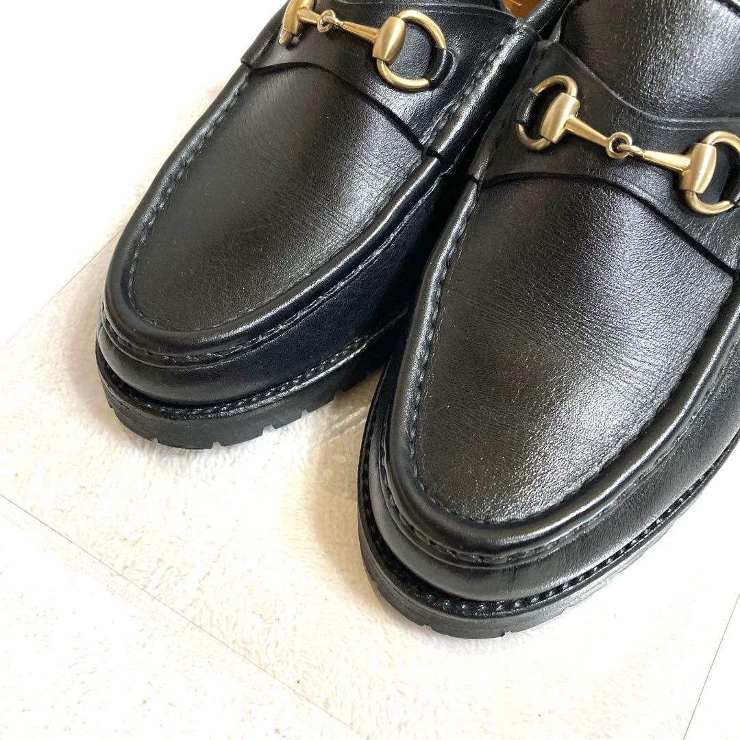 ✨極美品✨　グッチ　ローファー　ホースビット　黒　23