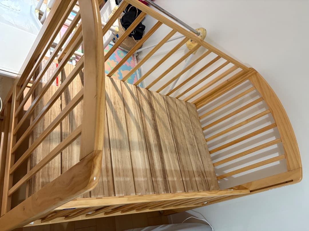 カトージ KATOJI 木製ベビーベッド キャスター付き