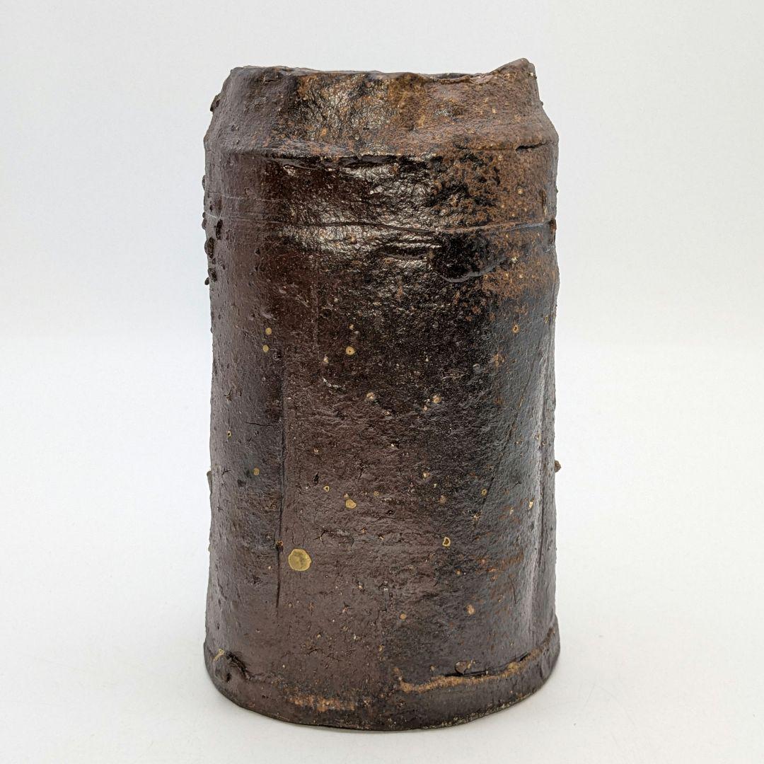 【水漏れあり】森一洋 備前焼 花入 花器 フラワーベース 置物 インテリア 花瓶