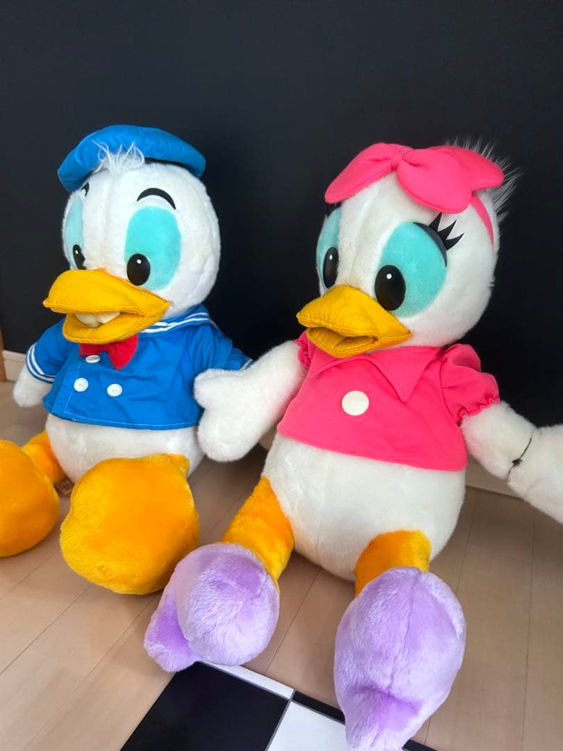 ヴィンテージ　ドナルドダック＆デイジーダック(Ｌ)　50㎝