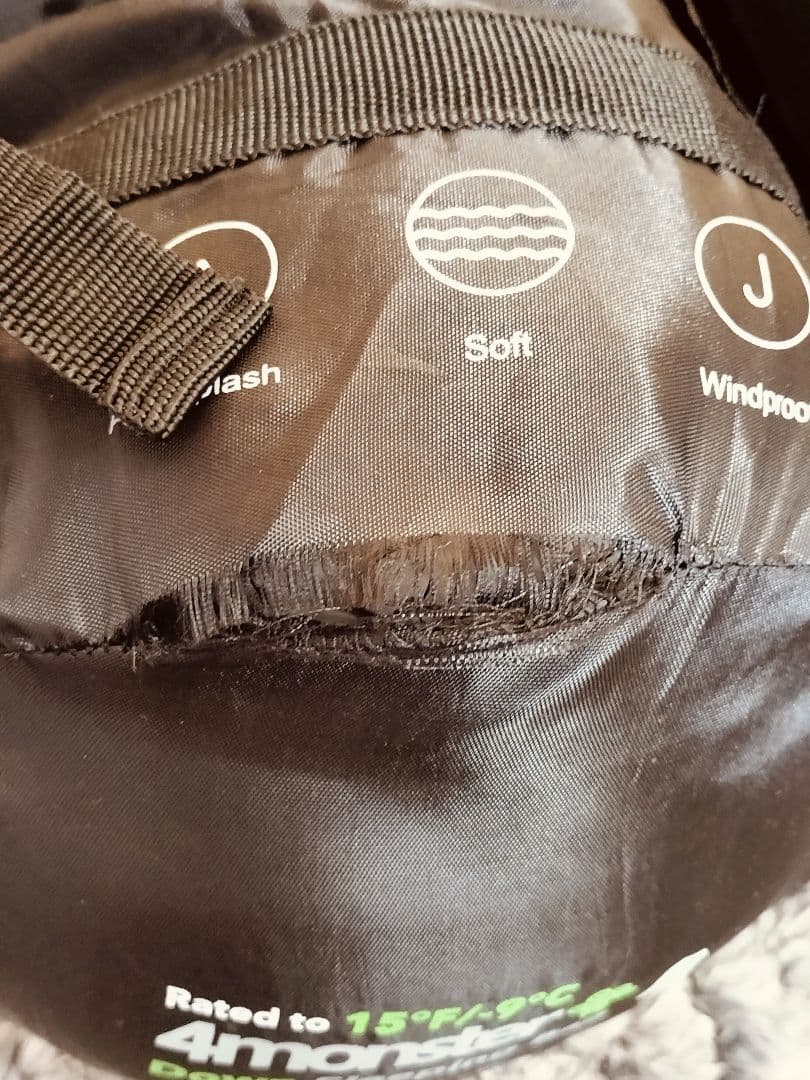 4monster ダウン寝袋 ブラック １５°F / -9℃　2個セット