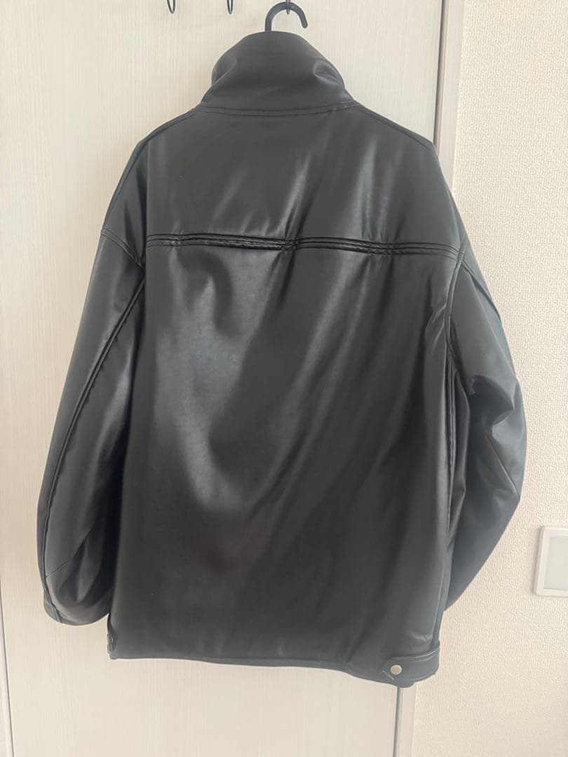 ジャケット・アウター PASTING LIKE SYNTHETIC LEATHER JACKET