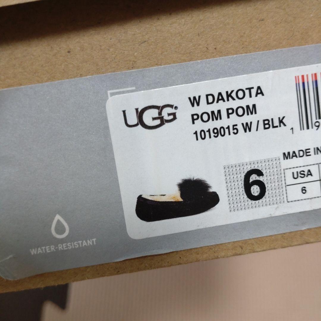 ★新品★ UGG モカシン ポンポン ブラック 黒 サイズ6 23cm