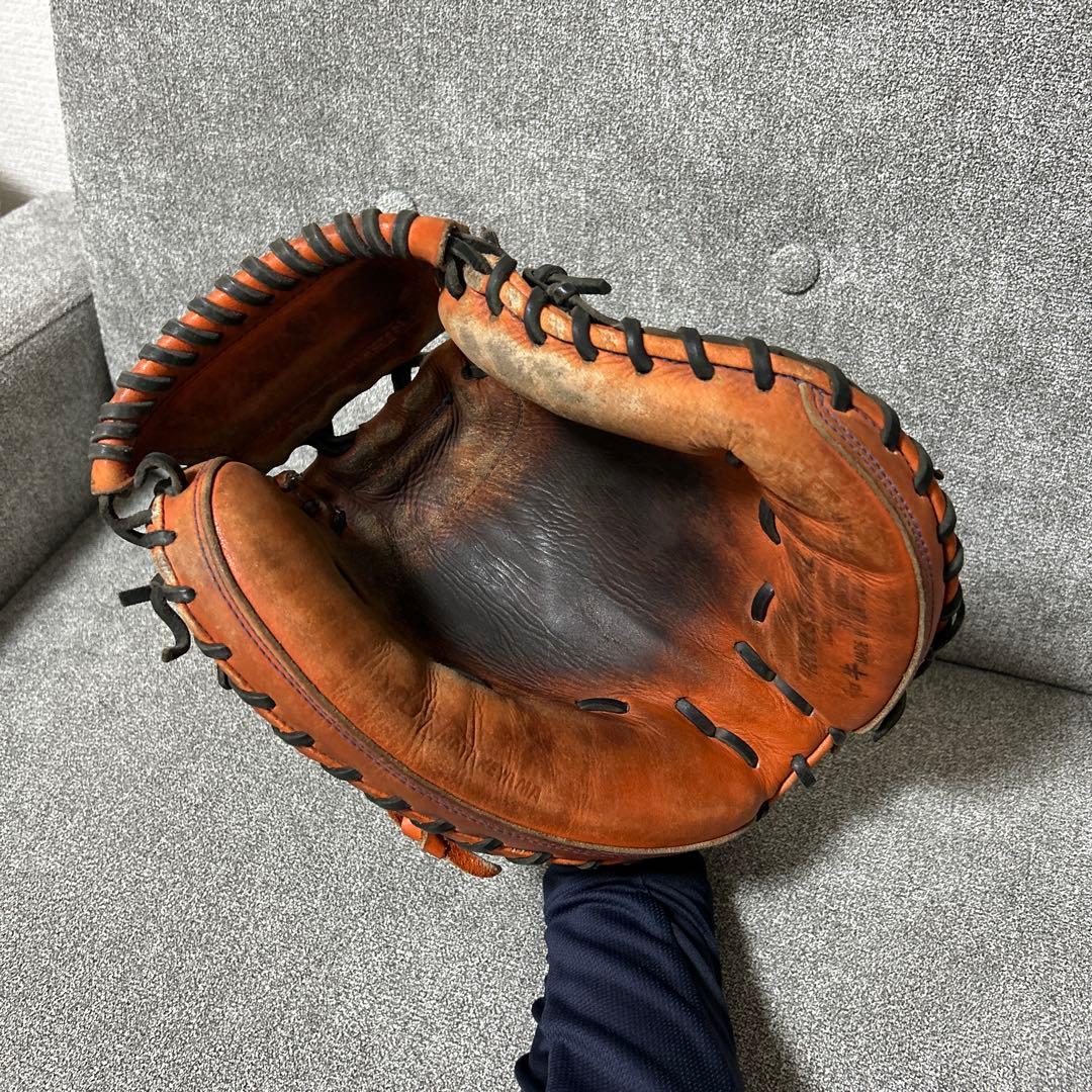 ハタケヤマ硬式キャッチャーミット 甲斐モデル （62型）高校野球使用可能