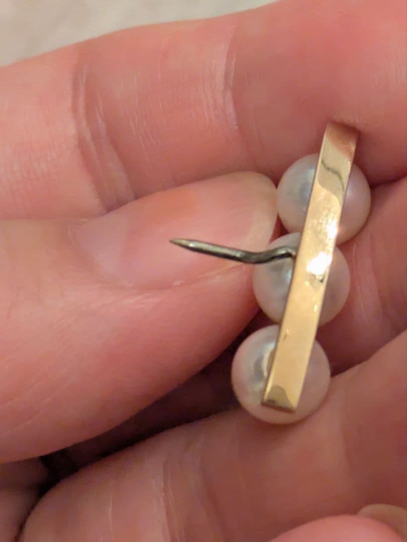 K18 真珠 3つのブローチ