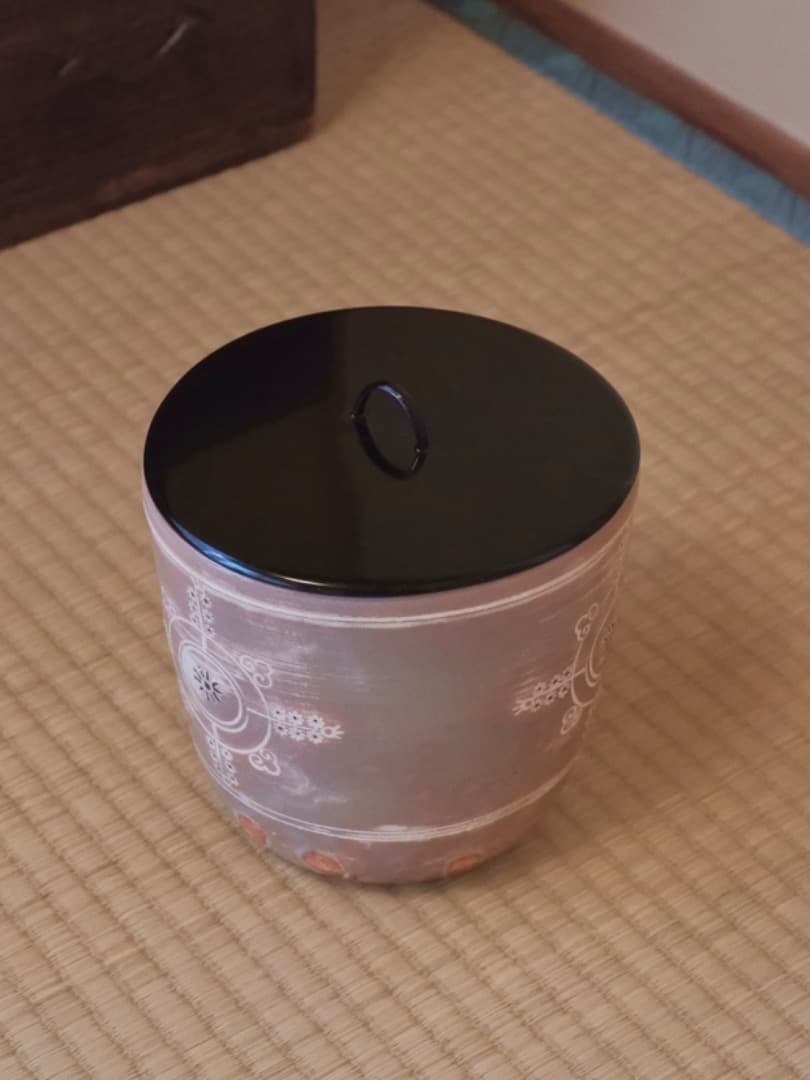 清水日呂志　御本狂言袴　水指　茶道具　箱付　時代物　Q2360