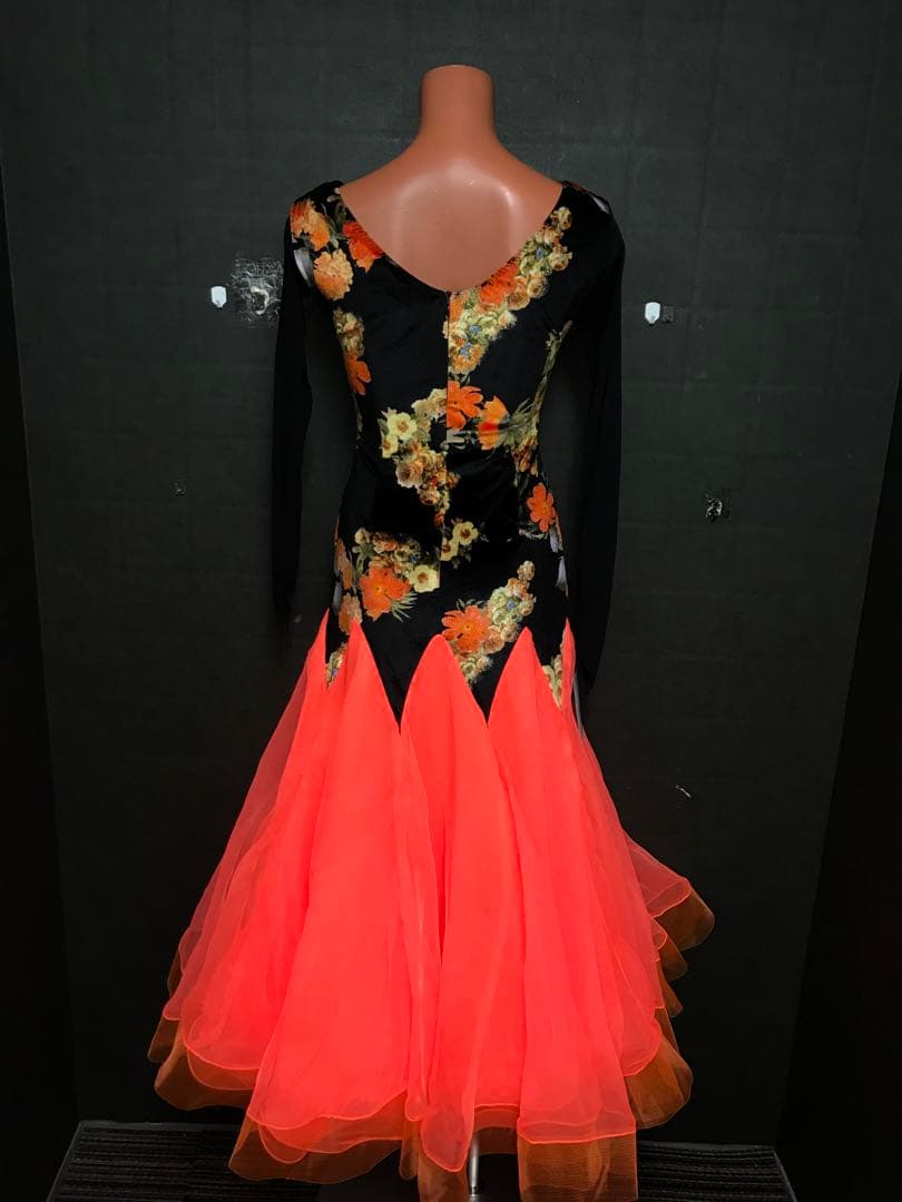 ベロア✖︎オレンジ準正装ワンピース3620