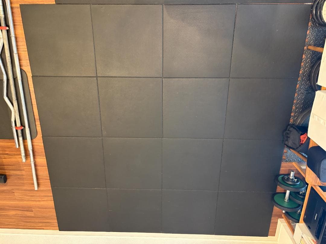 バーベルセット約130キロ ジムマット ベンチ付き ホームジムセット バラ売り可