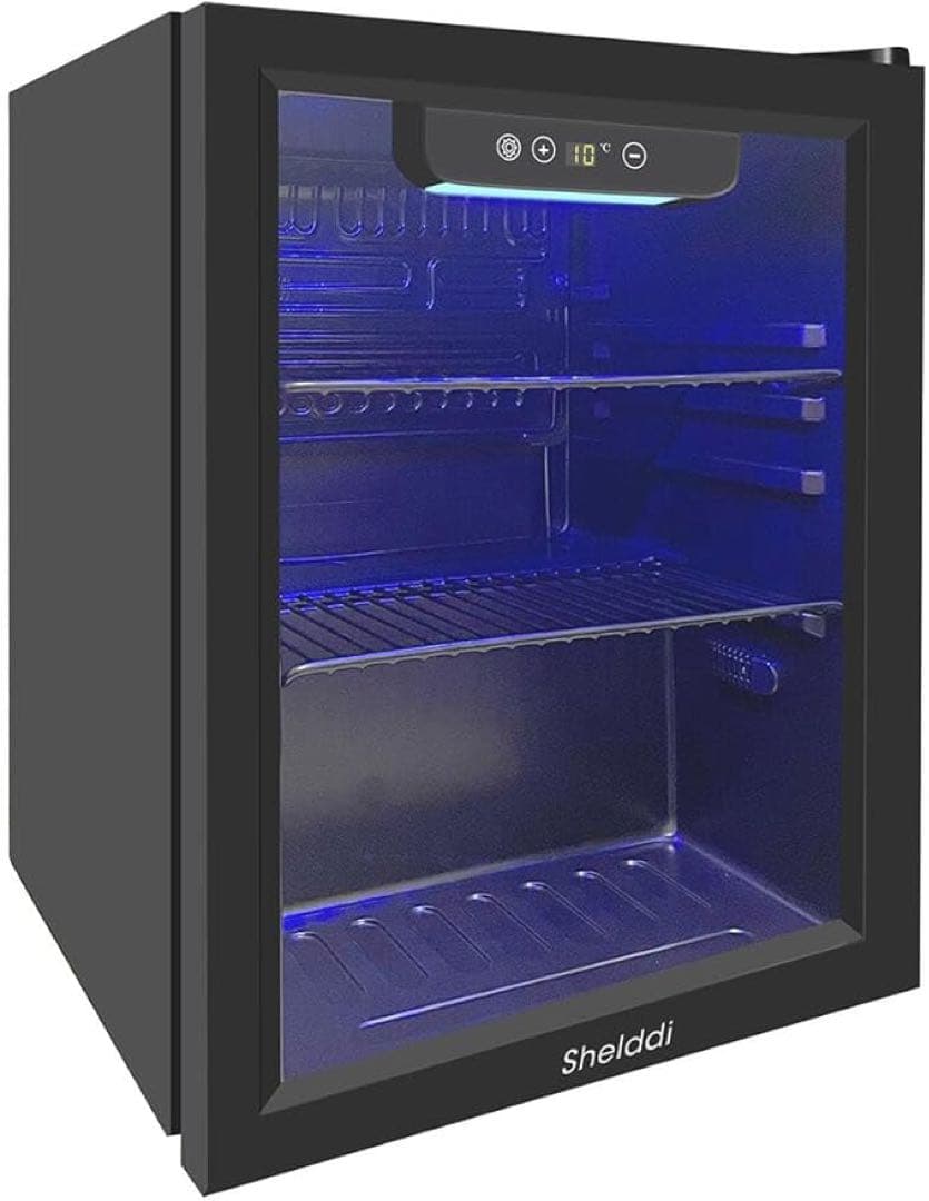 冷蔵庫　48L ガラスドア　おしゃれ　コンプレッサー式1ドア