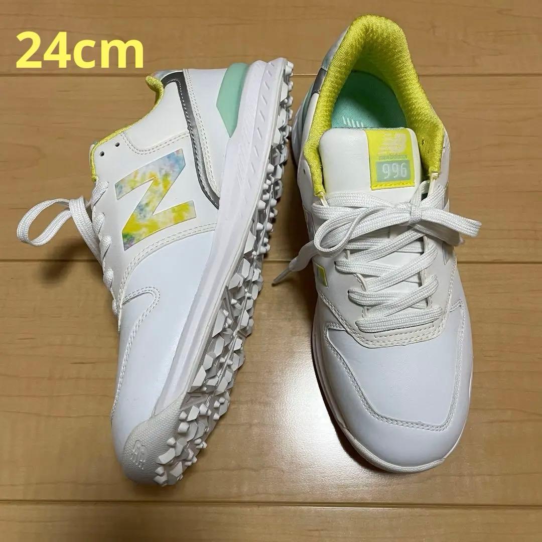【未使用】ゴルフシューズ　ニューバランス　996 24cm 白　レディース