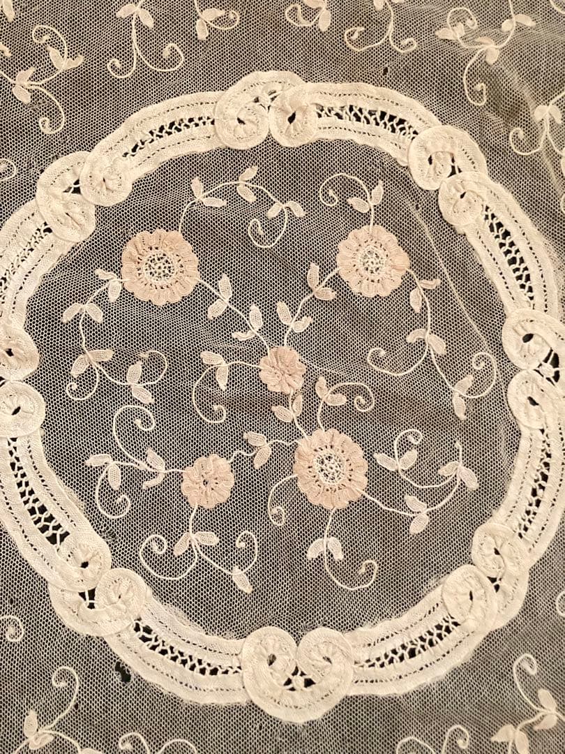 ベルギー　アンティーク　アプリカシオンレース