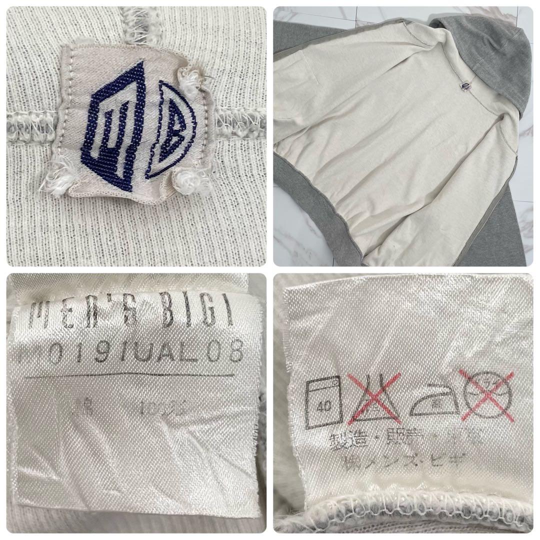 日本製 超希少 80sヴィンテージ 初期 MENS BIGI 短丈ジップパーカー