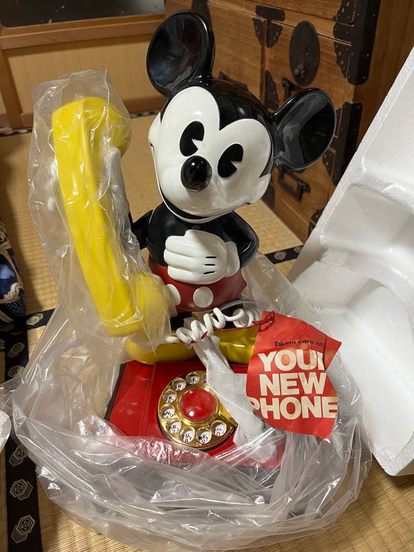 ミッキーマウス ダイヤル式アナログ電話