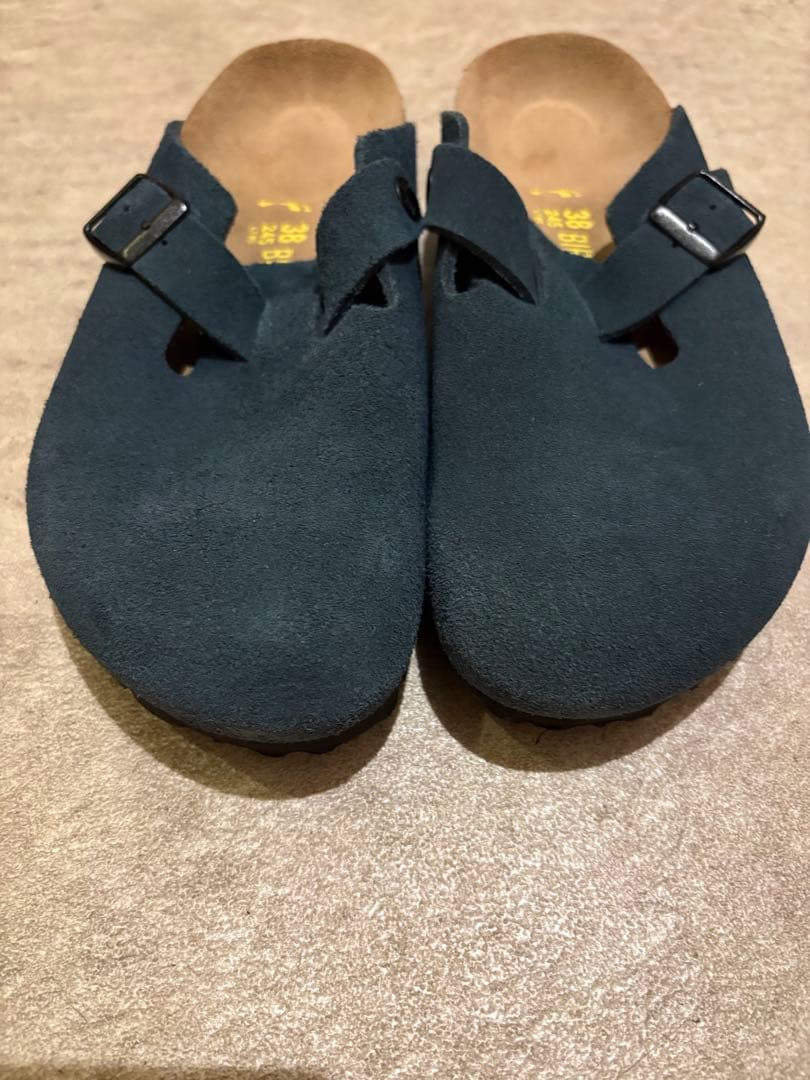 BIRKENSTOCK ボストン 旧ロゴ ネイビー スエード 24.5センチ