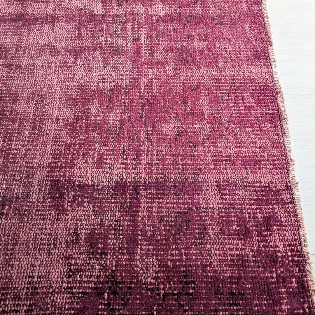 88×170 ワインレッドオーバーダイワンカラー　トルコヴィンテージラグ