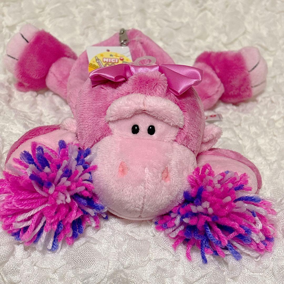 PLAZA nici チアリーダー　ピンクゴリラ　ペンケース　ぬいぐるみ