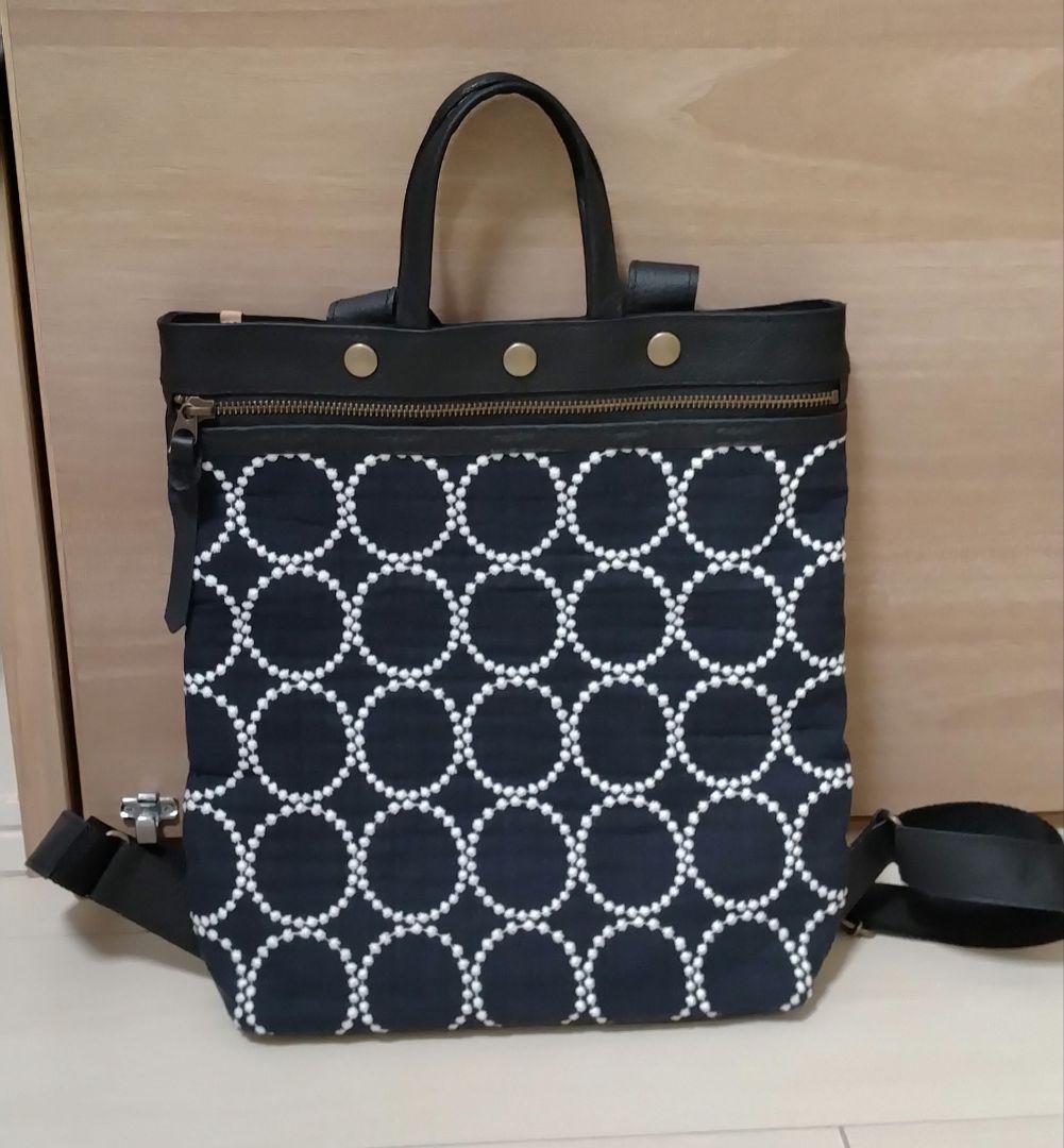 ✿*♪様 ミナペルホネン　本革使用　ハンドメイド　リュック