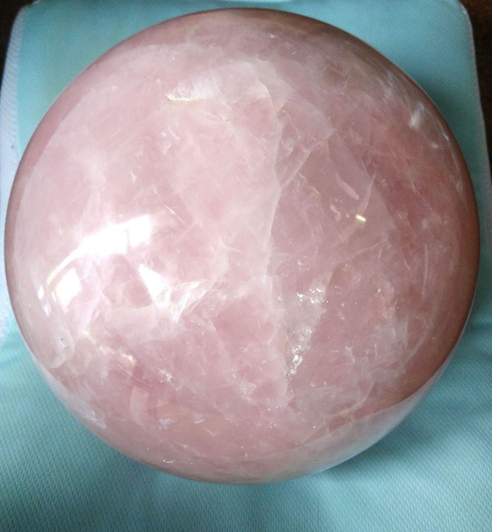 チ*ー様 15kg ローズクォーツ 巨大 スフィア 21cm 水晶 パワーストー