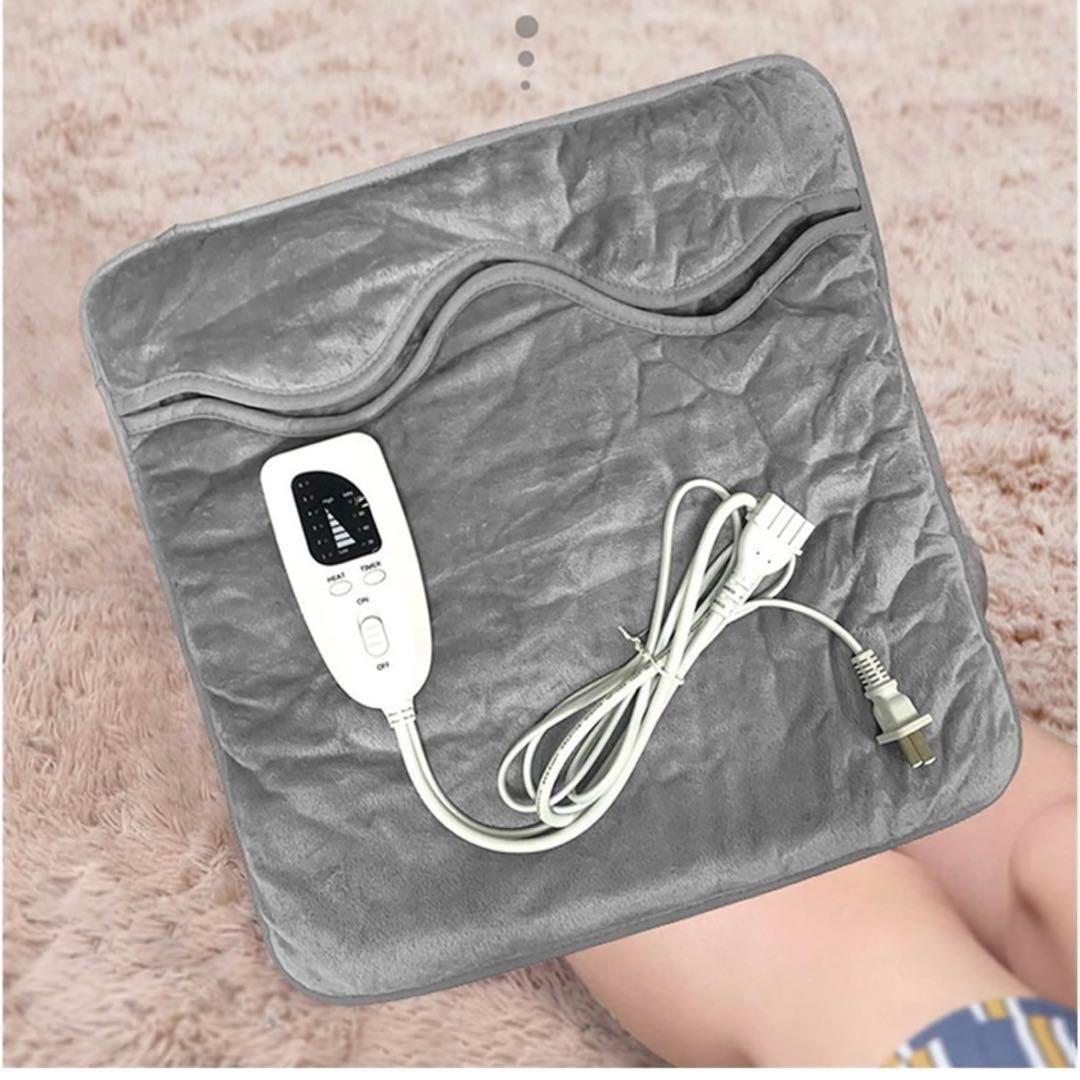 【1人用ホットカーペット】電気ブランケット ヒーター 一定温 タイマー付き