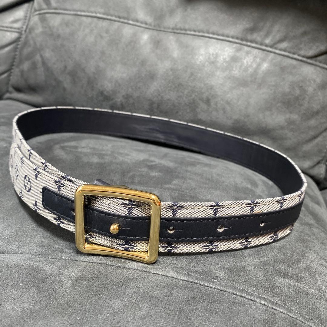 Louis Vuitton モノグラムミニ青ブルー グレー ネイビー ベルト