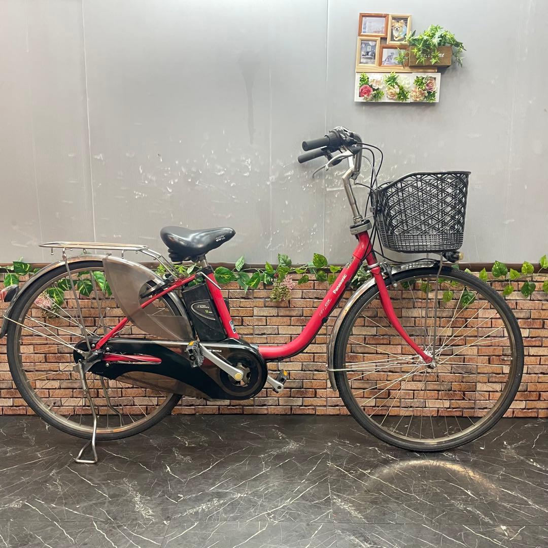 【87】電動自転車 Panasonic vivi DX ピンクレッド