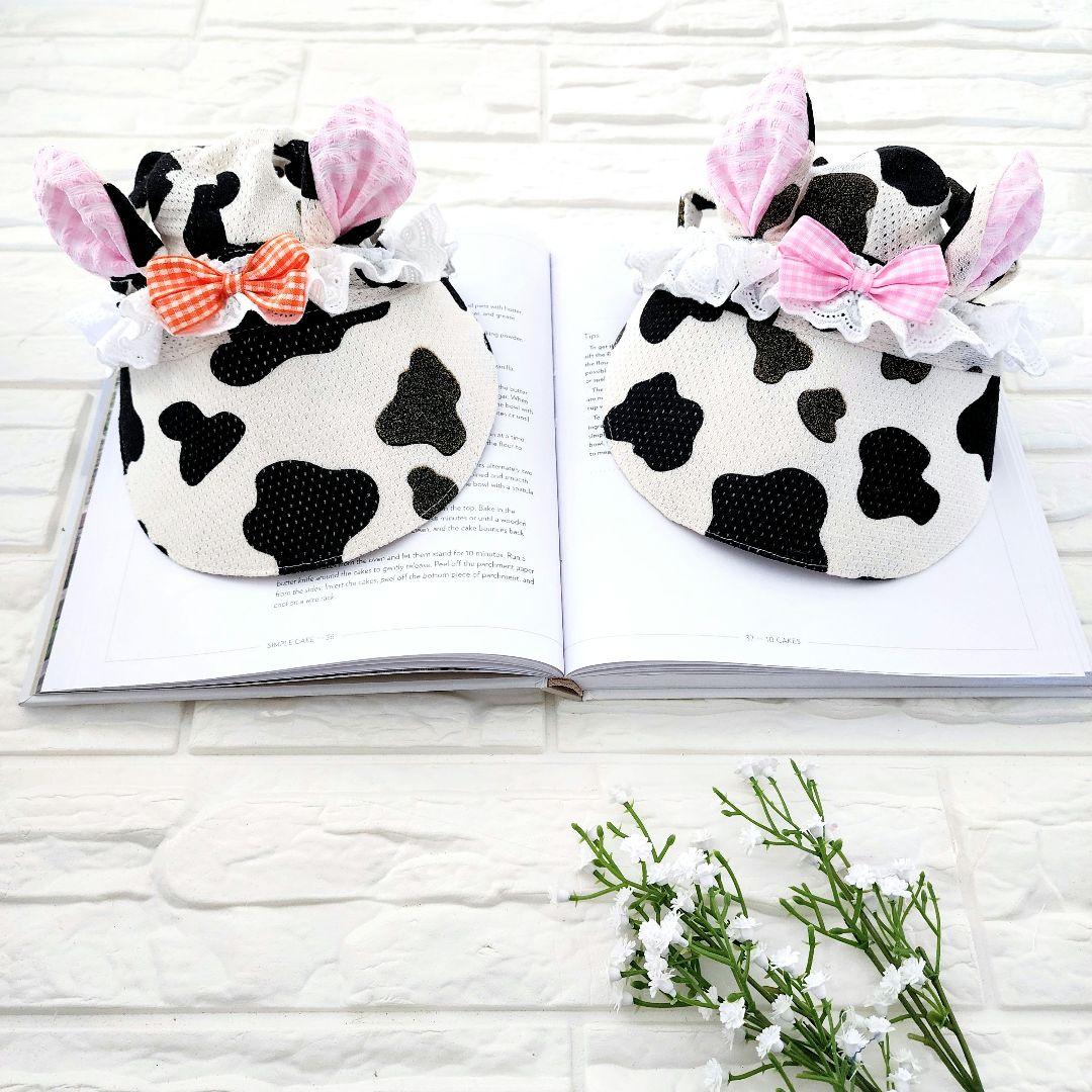 ぴーち様❤️くま耳付き帽子♡メッシュ♡コットン♡ハンドメイド犬服♡犬帽子