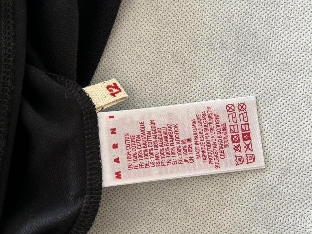 【ラスト1点】大人もOK MARNI 半袖 ロゴ ブラック 12Y 150cm