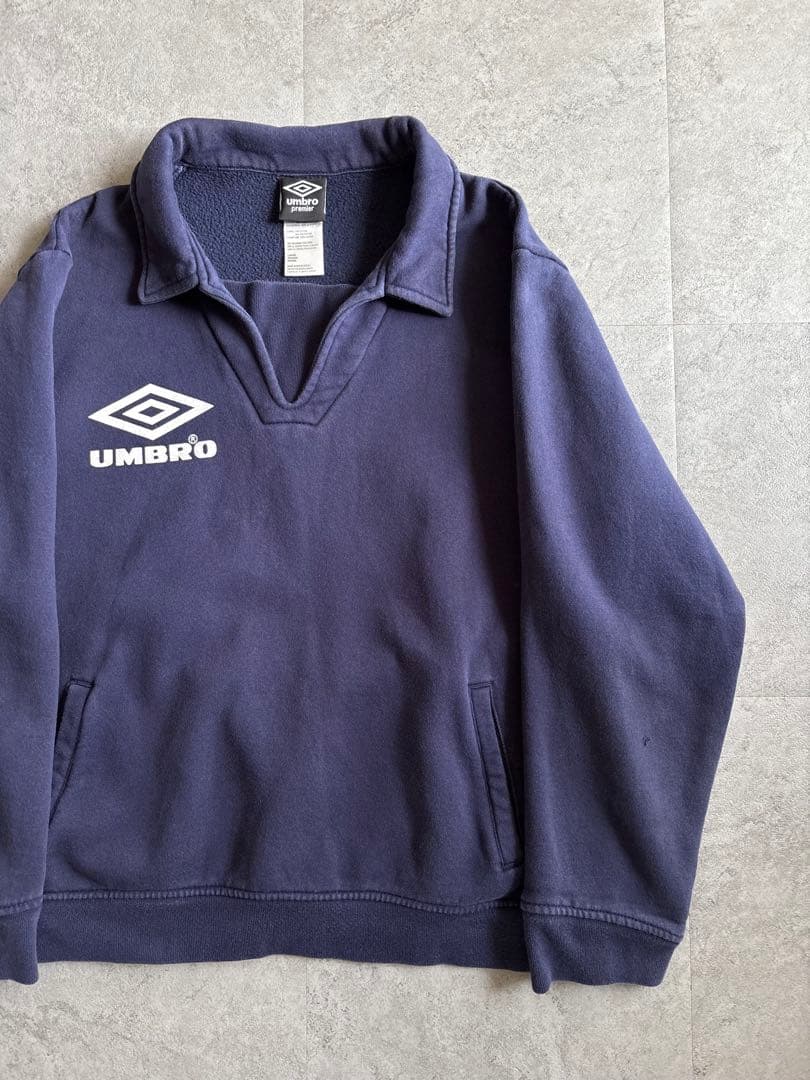 Y2K UMBRO premier スウェット ドリルトップ型 ネイビー L
