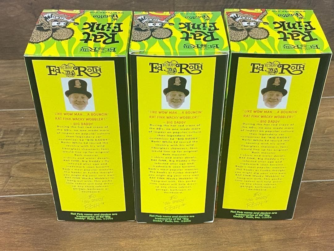 Rat Fink ラットフィンク ボビングヘッド メタリック フィギュア 3体組