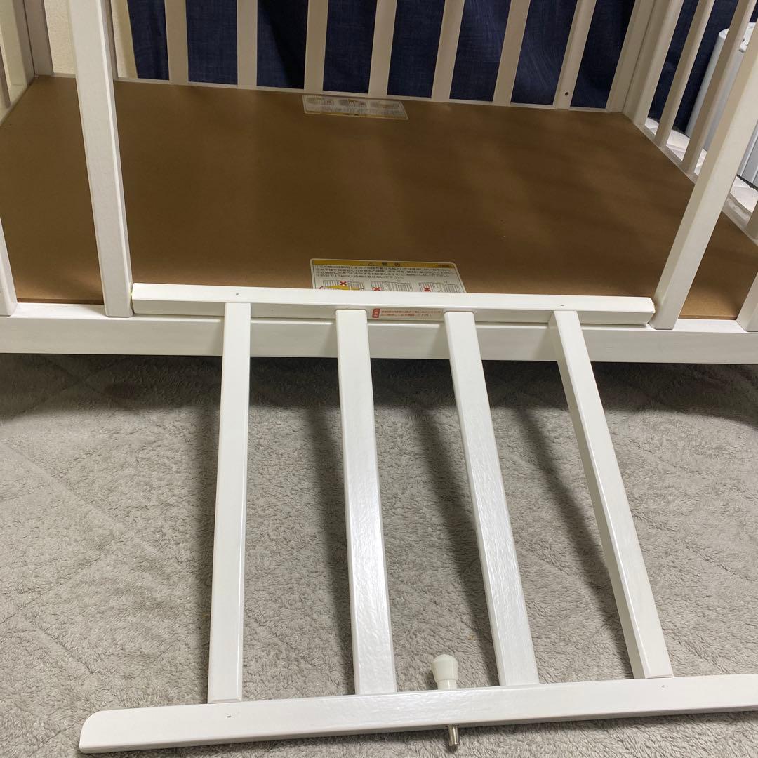 【美品】白　ベビーベッド　ミニタチベッド　カトージ