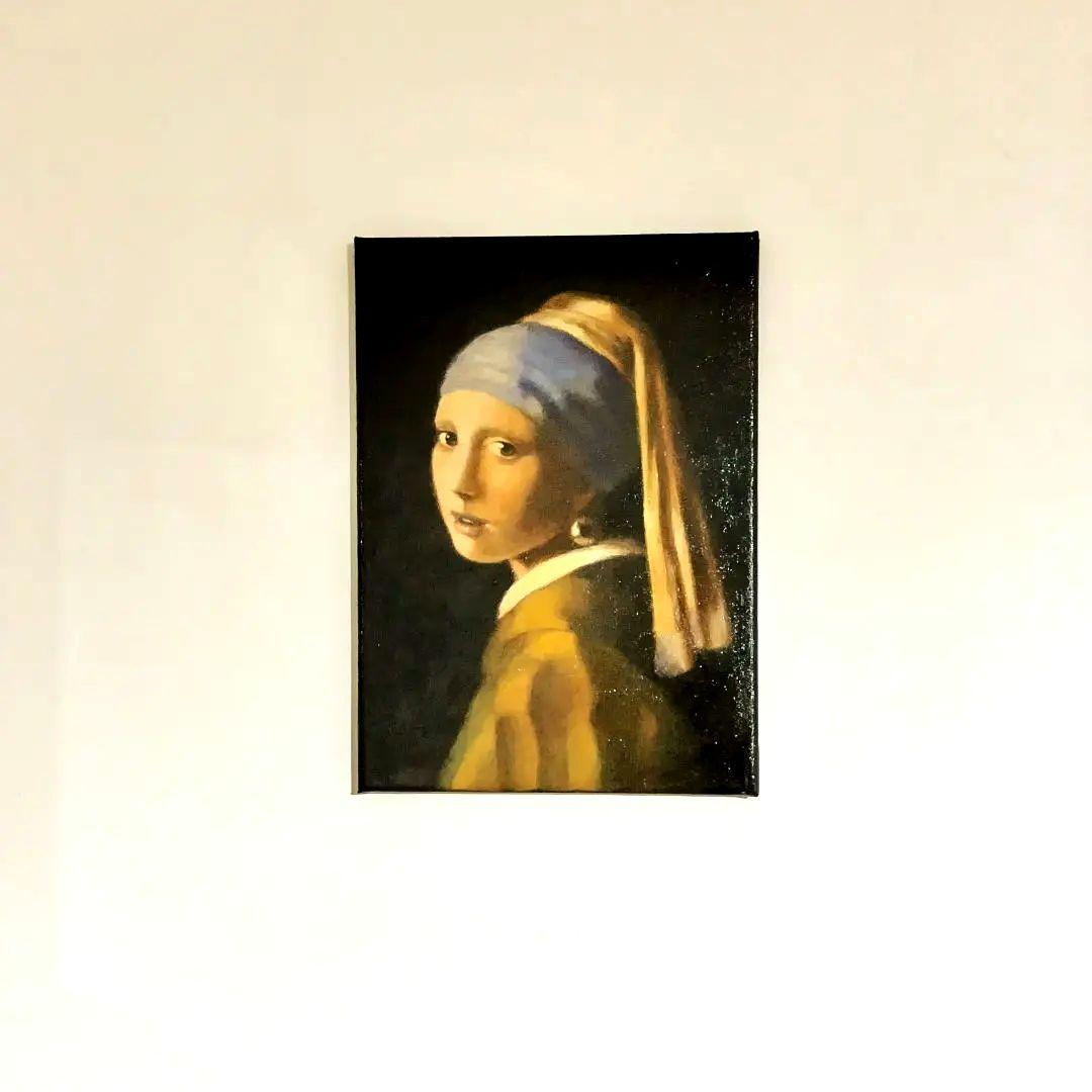 着彩品【フェルメール 真珠の耳飾りの少女】DAISOペインティングキャンバス