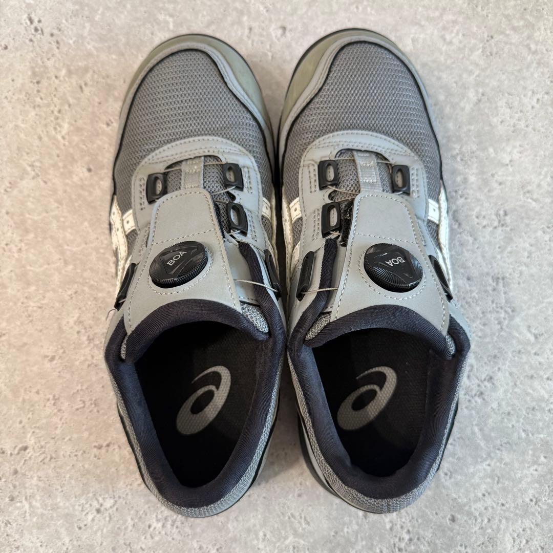 ASICS 安全靴 JSAA A種 BOA ダイヤル式 グレー 25.5cm