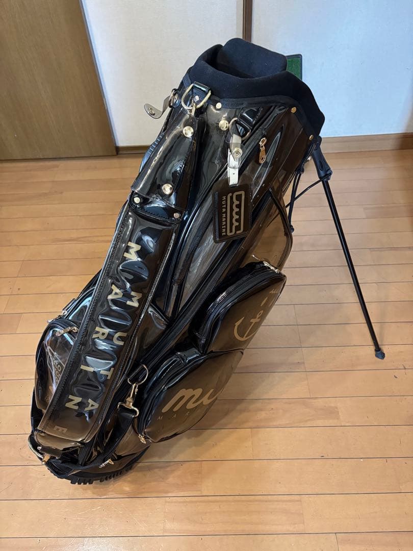 muta marine ゴルフバッグ・キャディバッグ スケルトン 黒/ゴールド
