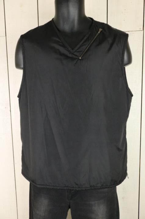 クリーニング済！イタリア製【超美品】☆ジルサンダー：ベスト　ブラック48